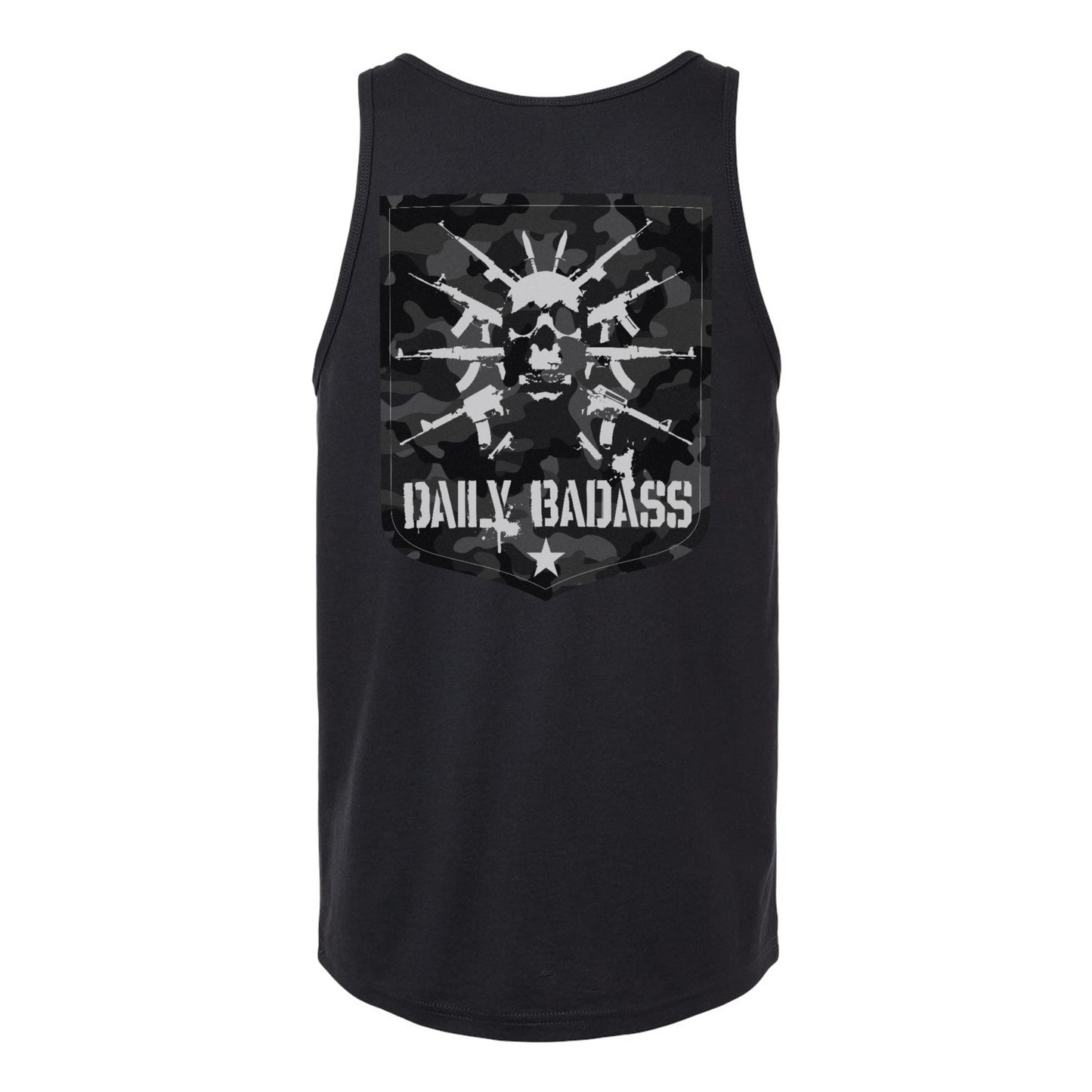 Daily Badass Camo Logo Tank