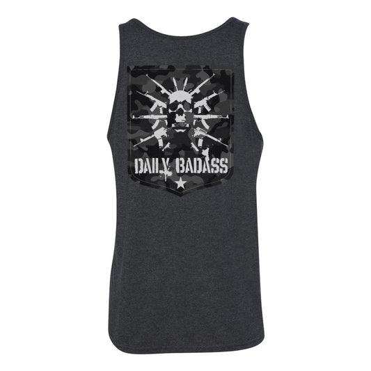 Daily Badass Camo Logo Tank