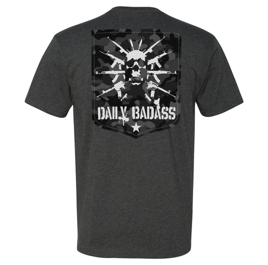 Daily Badass Camo Logo Tee