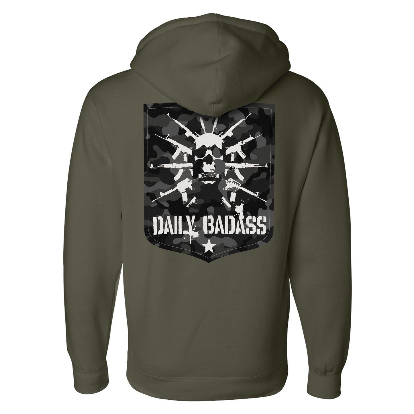 Daily Badass Camo Logo Hoodie