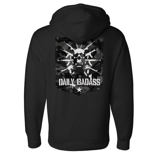 Daily Badass Camo Logo Hoodie