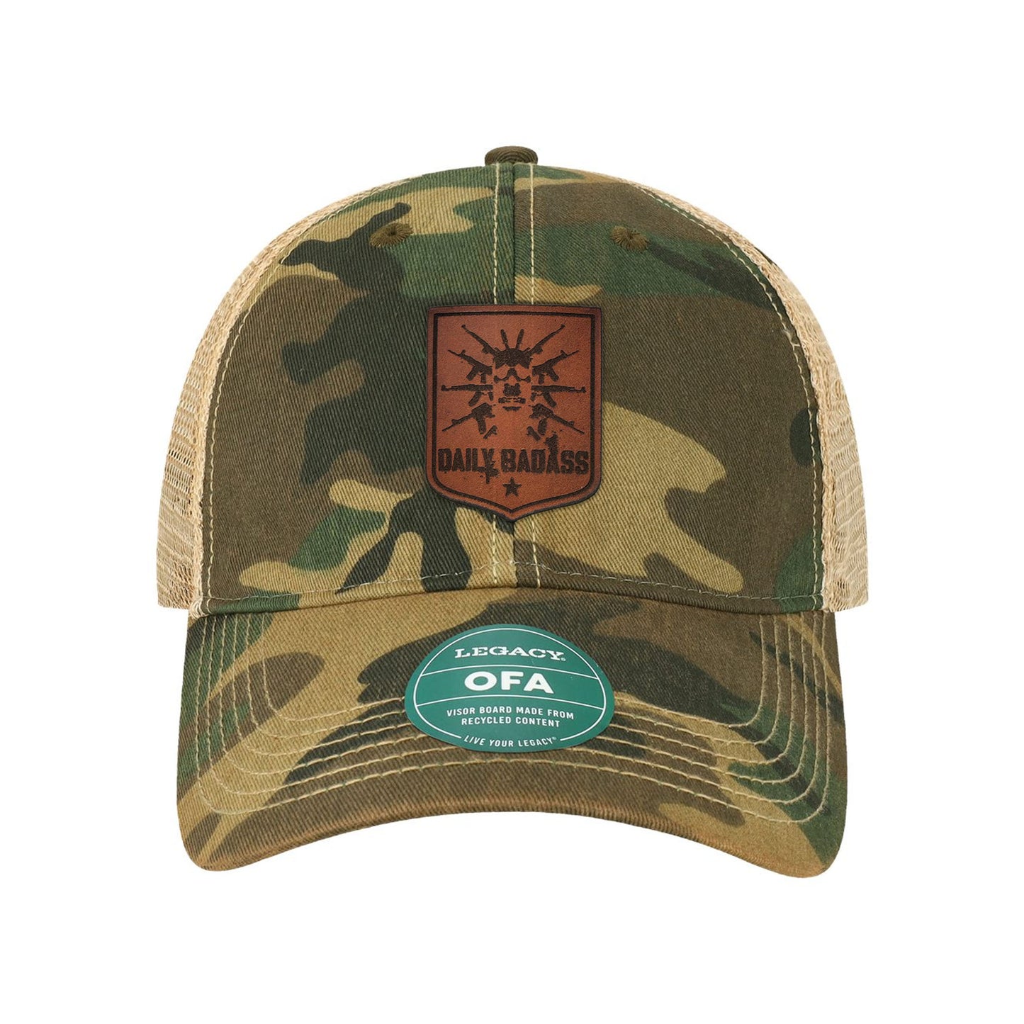 Daily Badass Leather Patch Dad Hat