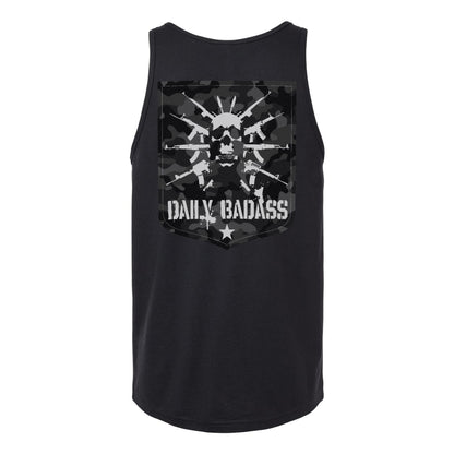 Daily Badass Camo Logo Tank