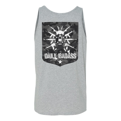 Daily Badass Camo Logo Tank