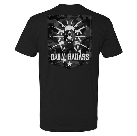Daily Badass Camo Logo Tee