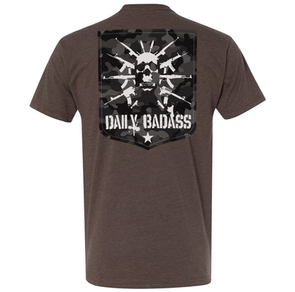 Daily Badass Camo Logo Tee