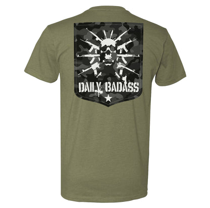 Daily Badass Camo Logo Tee