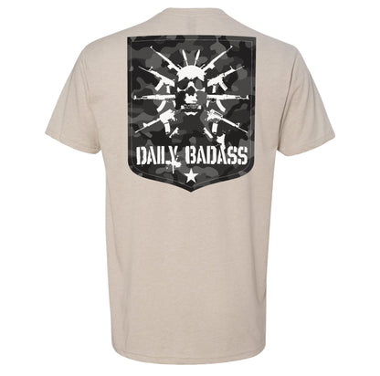 Daily Badass Camo Logo Tee