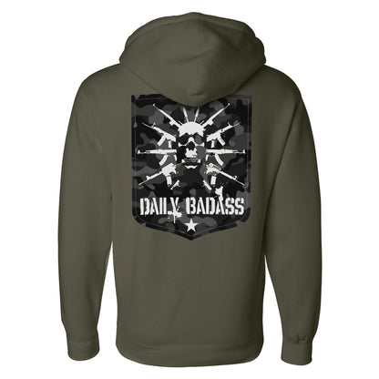 Daily Badass Camo Logo Hoodie