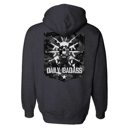 Daily Badass Camo Logo Hoodie