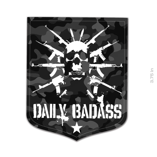 Daily Badass Camo Sticker